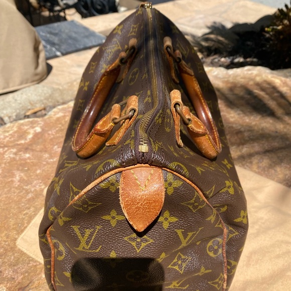 Authentic monogram Louis Vuitton speedy 30 tote bag perfect patina size bag - Picture 5 of 12